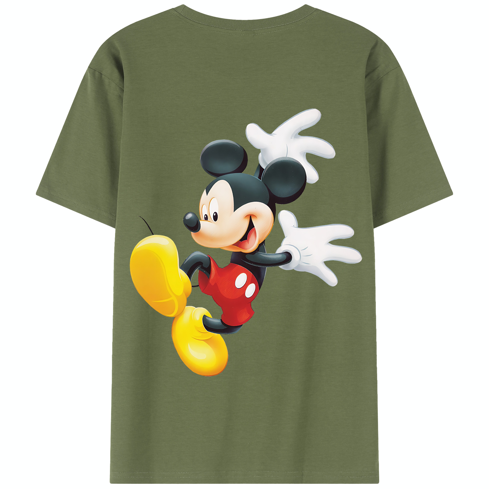 （画像用） ミッキーマウス Mickey Mouse 綿100％半袖Tシャツ（背面プリント）